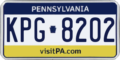 PA license plate KPG8202