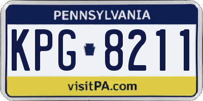 PA license plate KPG8211