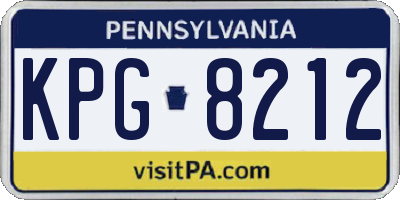 PA license plate KPG8212