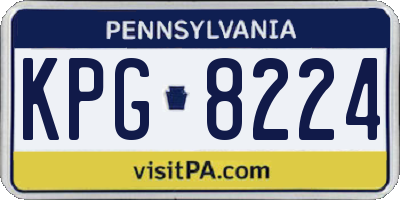 PA license plate KPG8224