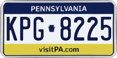 PA license plate KPG8225