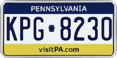 PA license plate KPG8230