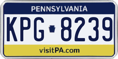 PA license plate KPG8239