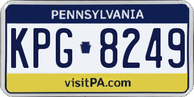 PA license plate KPG8249