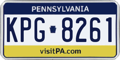 PA license plate KPG8261