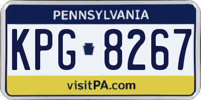 PA license plate KPG8267