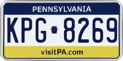 PA license plate KPG8269