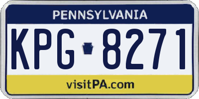 PA license plate KPG8271