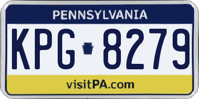 PA license plate KPG8279