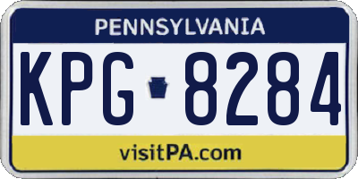 PA license plate KPG8284