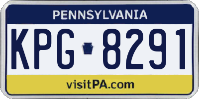 PA license plate KPG8291