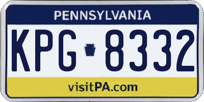 PA license plate KPG8332