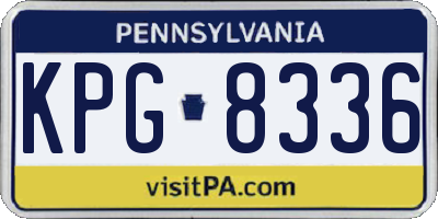 PA license plate KPG8336