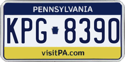 PA license plate KPG8390