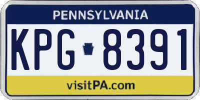 PA license plate KPG8391