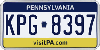 PA license plate KPG8397