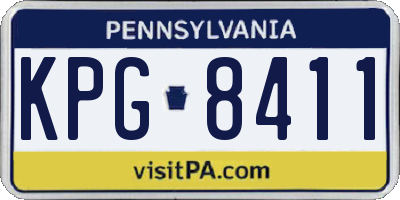 PA license plate KPG8411