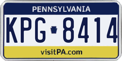 PA license plate KPG8414