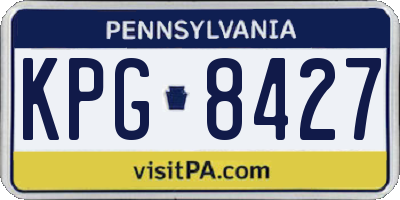 PA license plate KPG8427