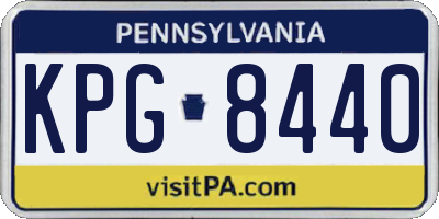 PA license plate KPG8440