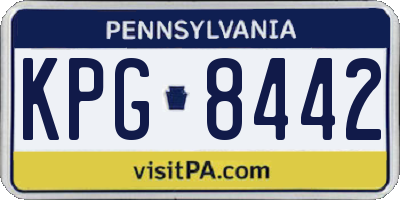 PA license plate KPG8442
