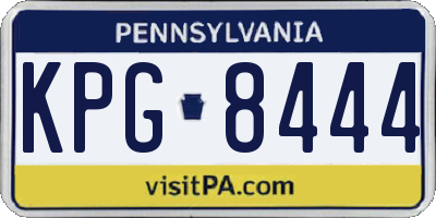 PA license plate KPG8444