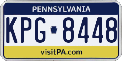 PA license plate KPG8448
