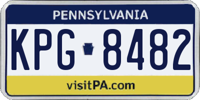 PA license plate KPG8482