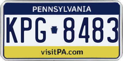 PA license plate KPG8483