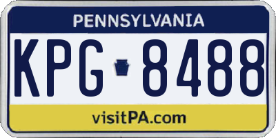 PA license plate KPG8488