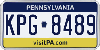 PA license plate KPG8489