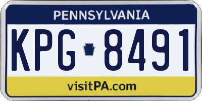 PA license plate KPG8491