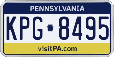PA license plate KPG8495