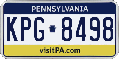 PA license plate KPG8498