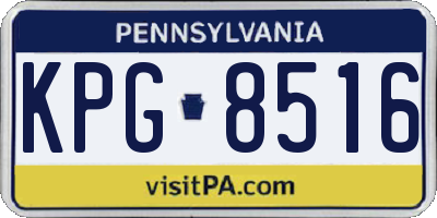 PA license plate KPG8516