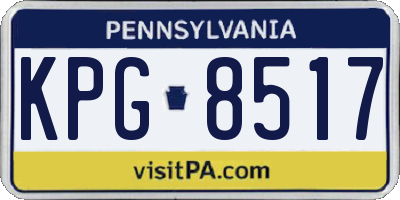PA license plate KPG8517