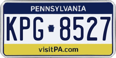 PA license plate KPG8527