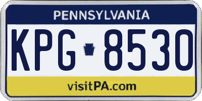 PA license plate KPG8530