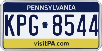 PA license plate KPG8544