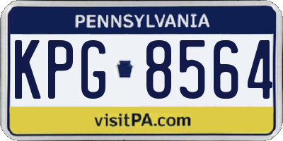 PA license plate KPG8564