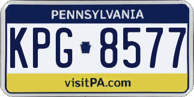 PA license plate KPG8577