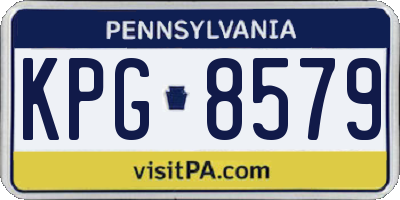 PA license plate KPG8579