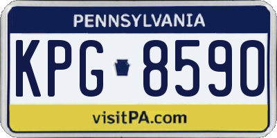 PA license plate KPG8590