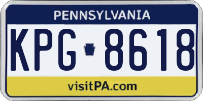 PA license plate KPG8618