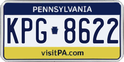 PA license plate KPG8622