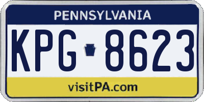 PA license plate KPG8623
