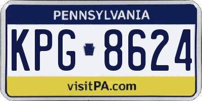 PA license plate KPG8624