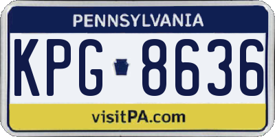 PA license plate KPG8636