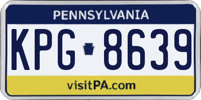 PA license plate KPG8639