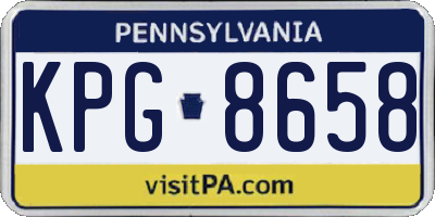PA license plate KPG8658